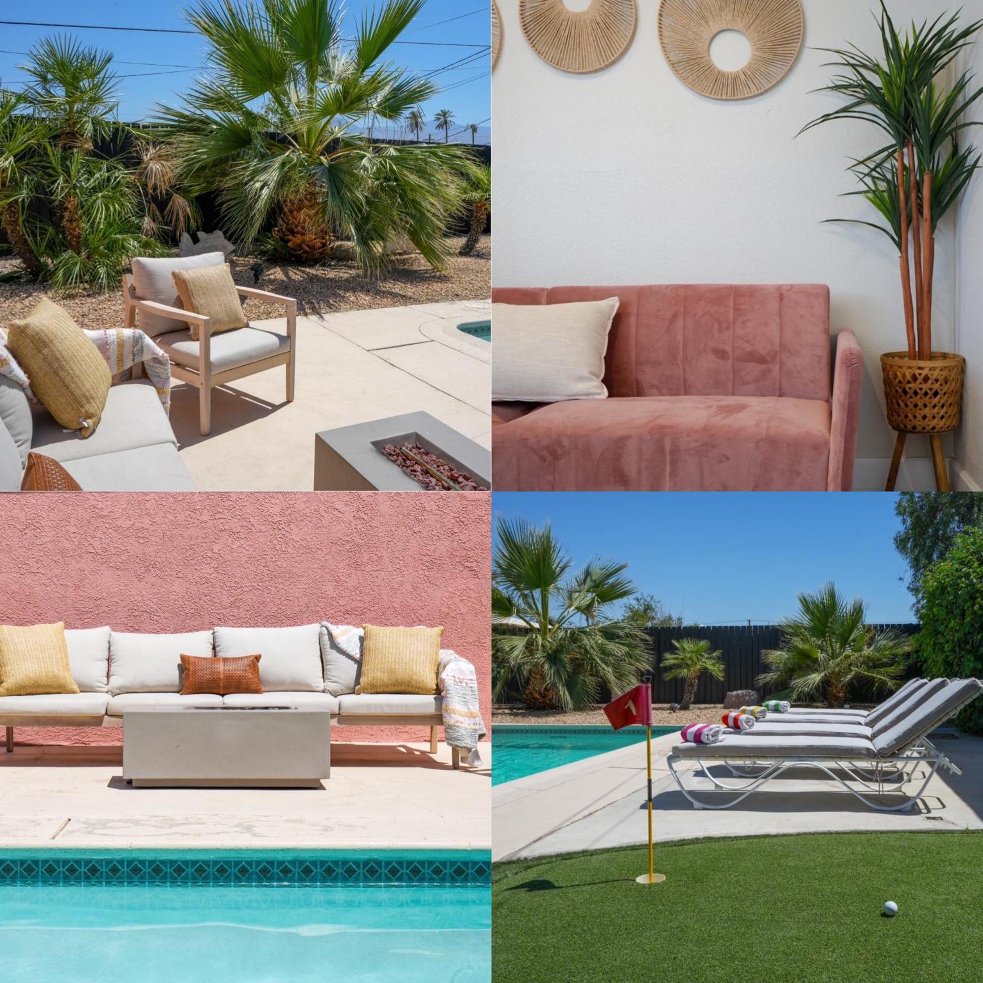 The Pink Cactus - Desert Retreat - Luxe Pool, Golf & Game Room 印地欧 外观 照片